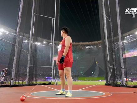 #2023杭州亚运会 女子#链球 决赛,中国选手#赵杰 第1投68.50m#杭州亚运会 #投掷