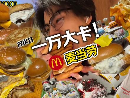 一万大卡!放纵日只炫麦当劳!都吃了些啥,需要花多少钱?#美食 #美食vlog #麦当劳 #美食测评 #瓜子二手车