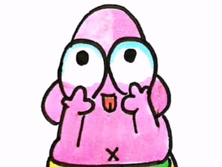 派大星简笔画#简笔画 #派大星@抖音青少年