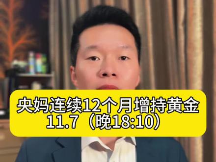 央妈连续12个月增持黄金……