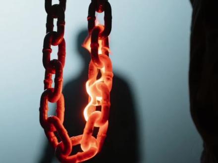 只需要把链条加热,刀很快就好了#手艺人#手工打造#高手在民间 #兵器王者