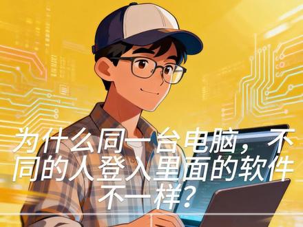 为什么同一台电脑,不同的人登入里面的软件不一样? #网络 #计算机 #域控 #打工人 #扶持新人计划