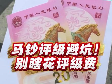 马钞评级避坑!别瞎花评级费#马钞兑换 #爱藏评级 #抓马大会马上发布#马年纪念钞 #来收马年压岁钱红包
