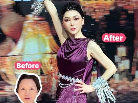 从57岁退休老阿姨到拉丁舞女王,总共分几步?#国标舞妆容与发型 #我的退休生活 #晚宴 #0基础学拉丁舞 #vlog