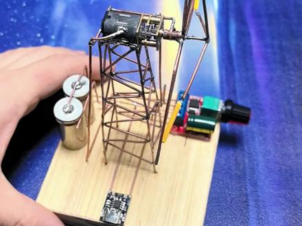 #热门 #机械艺术装置 工业风的旋转风车小夜灯✌︎' ֊'