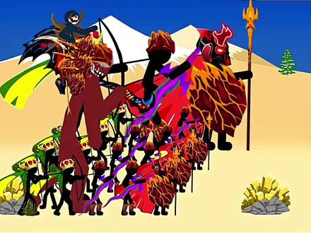 熔岩凯巨能阻止僵尸大集结#火柴人战争遗产