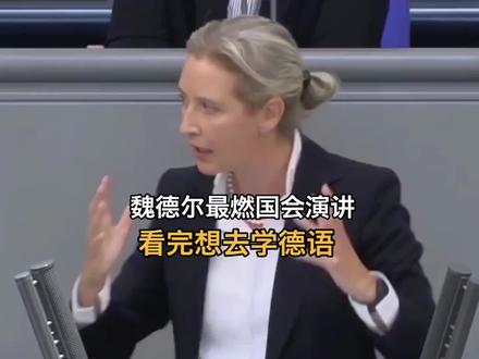 上一次听这么激昂的演讲还是柏林之声初代目#魏德尔#