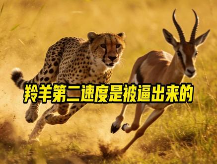 羚羊的速度完全是被猎豹逼出来的! #猎豹 #羚羊 #顶级身法