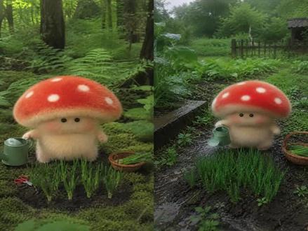 聪明的你还不来学#治愈系 #小蘑菇秃秃 视频?#ai视频#ai教程