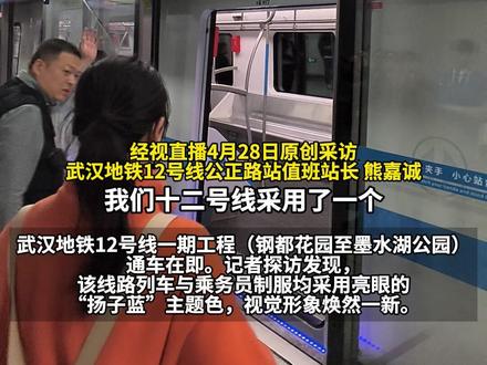 颜值天花板!武汉地铁12号线来了!“扬子蓝”配色+无人驾驶