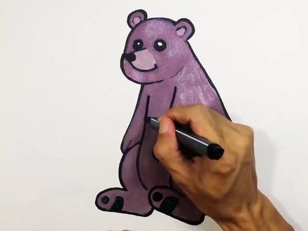 简笔画系列,怎样画棕熊?