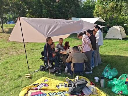 妞妞在三江湿地公园露营篇~#亲近大自然的一天 #户外露营🏕