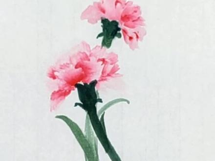国画康乃馨的画法#国画教程 #国画花鸟#零基础学画画 #国画