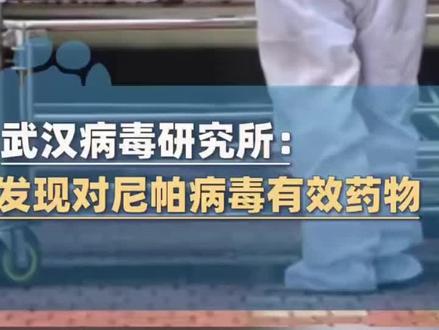 1月26日(报道)武汉病毒研究所:发现对尼帕病毒有效药物#新闻跟读