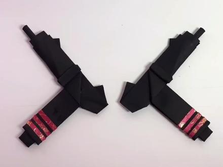 UZI,酷……#手工折纸 #抖音小助手