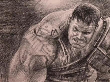 雷神 VS 绿巨人素描动画书#手绘 #画画 #绘画