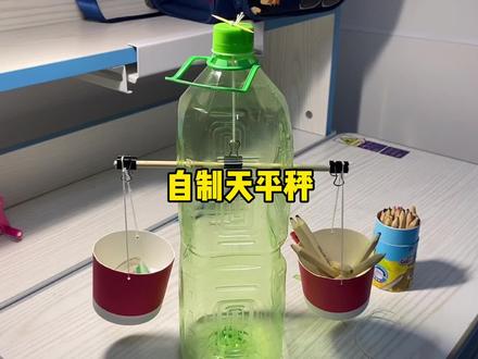 让我做一个天平,我可以把大象称出来#手工#科学小制作 #儿童科学实验