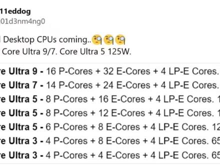 英特尔第3代酷睿Ultra U曝光:旗舰52核,性能强