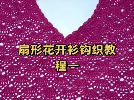 扇形花开衫钩织教程#纯手工钩织 #一起来钩织吧 #爱生活爱编织 #刷到的朋友开心快乐每一天