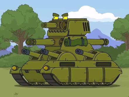 坦克世界动画:kv44vs我的世界坦克!#坦克世界动画 #我要做爆款