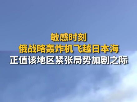 敏感时刻,俄战略轰炸机飞越日本海。