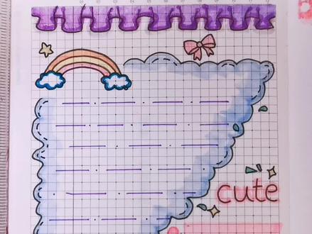 花边手帐边框#简笔画 #手账素材 #网格画