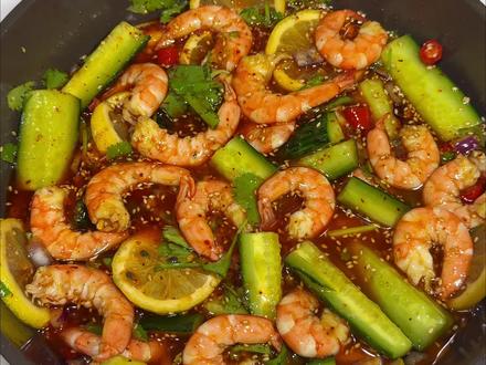 百香果柠檬虾|答应我一定要试试这个酸辣清爽的百香果柠檬虾,巨巨好吃!!#虾 #虾的神仙吃法 #百香果柠檬虾 #凉拌黄瓜 #凉拌菜