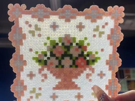 透明豆做的透光豆#拼豆#DIY#手工#拼豆图纸