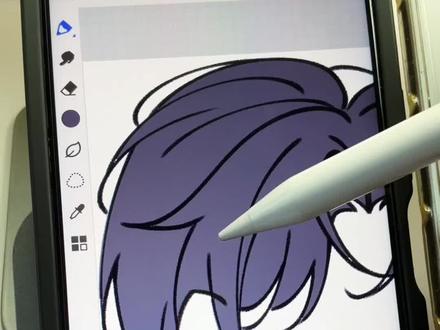 头发上色超简单! #头发#日常瞎画#手机绘画