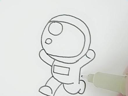 宇航员简笔画#简笔画 #手帐素材 #航天员简笔画