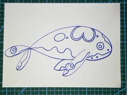 简单画庄周的鲲~#简笔画