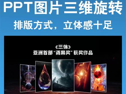 创意PPT三维图片旋转排版方式,立体感和设计感十足#wps #ppt模板 #ppt设计 #ppt创意图片排版 #ppt教学 #办公软件技巧