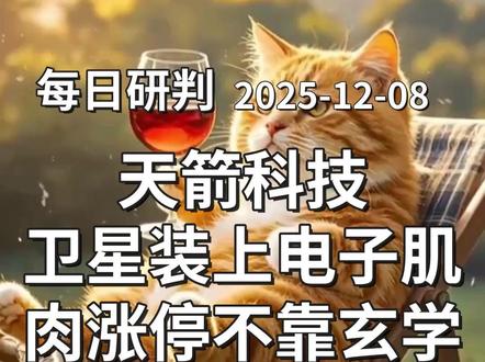 #天箭科技 :卫星装上“电子肌肉”,涨停不靠玄学靠硬货
## 赛道(概念)机会
**卫星通信+军工雷达:像给导弹装上5G大脑,又轻又省电** ★★★★★
**低空经济配套:无人机雷达的“隐形队友”** ★★★☆☆
## 论据支撑
天箭科技这波涨停,不是炒概念,是真把“相控阵”从实验室搬进了战场+太空。公司73.63%营收来自新型相控阵产品,这玩意儿不是传统T/R组件的“老砖头”,而是用第三代半导体搞出的“轻薄电竞本”——尺寸小、功耗低、免维护,卫星看了都想换机,导弹看了直呼内行。
政策端,国家正加速布局低轨星座与星地融合,2024年卫星通信相关专项补贴同比增37%,军用星载雷达采购节奏明显提速。天箭作为弹载固态发射机核心供应商,早就是导弹“眼睛”的独家供应商,现在技术平移至商用卫星地面站,恰似华为从手机跳到车载,逻辑闭环了。
资金面更说明问题:RPS20高达96.66,意味着近20天全市场只有一成股票比它更强,这哪是涨,是“被资金抬着走”。股价站稳所有均线,MA5偏离超5%,说明短期动能还没透支。
反观竞品,多数还在“传统雷达”里卷价格,天箭靠材料革命卡位“下一代”,属于技术代差型选手。虽然目前市值不算巨头,但一旦卫星星座大规模组网,它的“电子肌肉”就是刚需。
当前市场不缺炒作,缺的是能真正在“芯片+雷达+通信”三链融合中站稳脚跟的公司。天箭不是风口上的猪,是拿着精密图纸的工程师——连涨停都写在了研发报告里。
(注:技术路径与商用落地仍需验证,但趋势已成,别用散户的脑子,猜军工的节奏。)