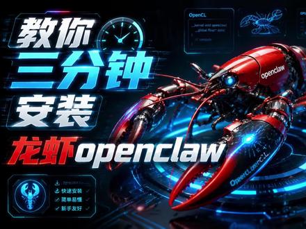小白三分钟安装龙虾Openclaw 免费分享的教程,全程顺畅安装!三分钟搞定,视频价值28.88!后续还有codex安装教程,关注我,稍后更新哦#openclaw #AI #养虾人