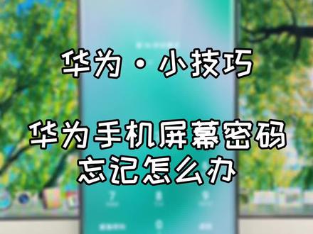 华为手机屏幕密码忘记怎么办#手机小技巧分享 #华为小技巧 #数码科技 @抖音小助手