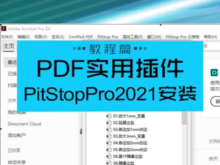 PitStop2021可加载加载“自动加出血”等其它命令;PitStop2021安装教程 #PDF插件 #敏龙电脑 #出血