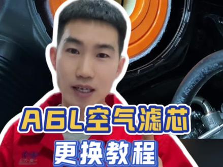 奥迪A6L空气滤自己动手更换,可以省不少钱#每天一个用车知识