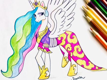 今天我们的宇宙公主来啦!#小马宝莉 #宇宙公主 #画小马宝莉 #简笔卡通画