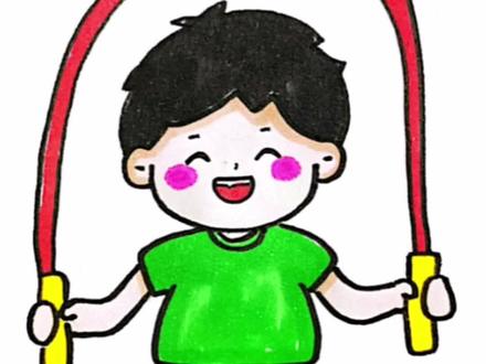 跳绳简笔画#简笔画 #跳绳@抖音青少年