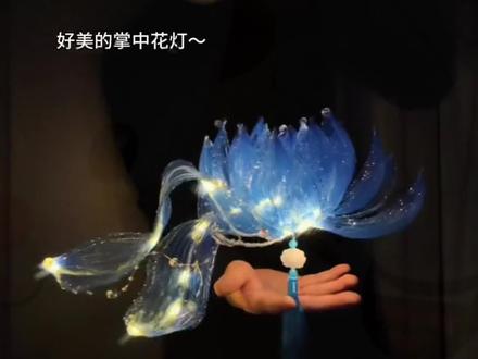 这个掌中花灯也太美了!#手工diy #玩个很新的东西 #悬浮花 #荷花灯 #diy