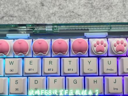 狼蛛F68设置F区教程来咯#狼蛛f68 #客制化键盘 #教程 #干货分享 #透明键盘 #游戏外设