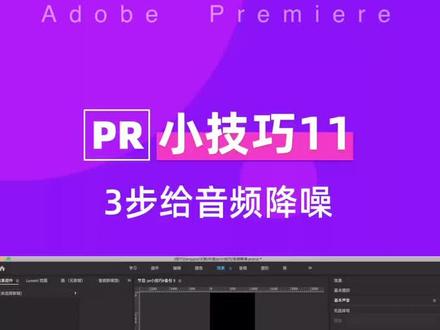 pr小技巧~三步降噪大法,快速去掉杂音#教程 #轻知识计划 #剪辑