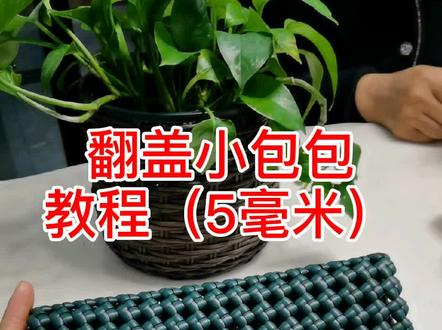 藤条编织翻盖小包包教程#教程 #藤条编织 #藤条