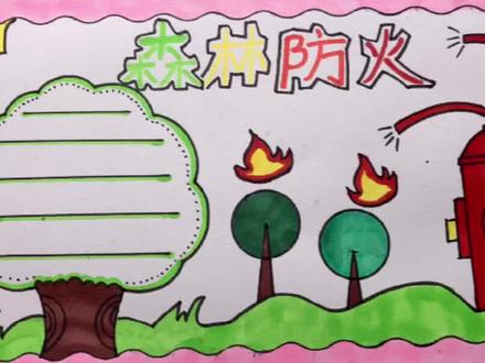 森林防火手抄报#一起学画画