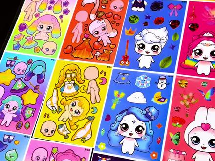 性价比超高的奇妙萌可换装贴纸,一套40张实现奇妙萌可换装自由#公主换装贴纸 #儿童贴纸