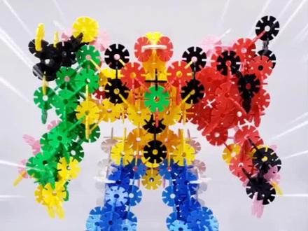 雪花片攻略 神兽金刚 5大神兽可以独立变身分开玩🖖🖖 喜欢挑战的小盆友快来集合#神兽金刚 #雪花片 #玩具