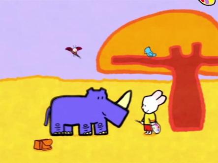 小兔子教你画犀牛 它的鼻子上有尖尖的角#萌知计划 #创意 #画画 #我要上热门 @抖音小助手 #春日动画乐园