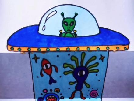 外星文明到底是什么样子呢?你们希望它们来地球吗?#外星人 #飞船简笔画#一起学画画