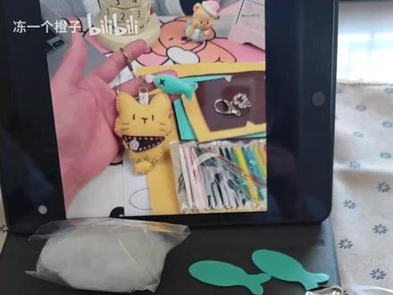 手工DIY萌趣小猫小鱼香囊