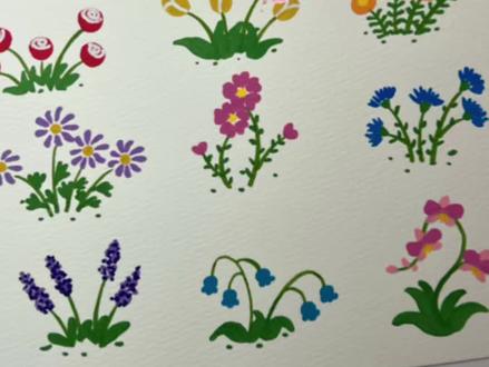 一学就会的花花 春天来了,跟老师一起画各种各样的小花#画画 #简笔画 #创意美术